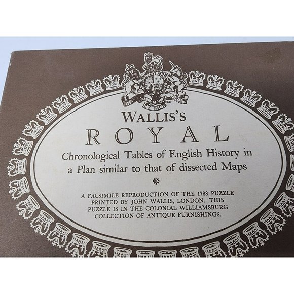 Vintage Colonial‎ Williamsburg Puzzle Chronological Tables Of English History - Picture 3 of 11